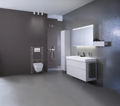 Immagine prodotto di Geberit Smyle Square lavabo double 500223, 120x48cm, avec trou pour robinetterie, avec trop-plein, 500.223.01.8, 500.223.01.8