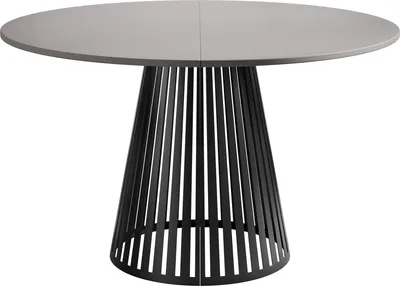 Produktbild von MIRJAN24 Tisch Cone 120, Esszimmer Tisch, Beine aus Stahl (Farbe: Schwarz / Hellgrau)