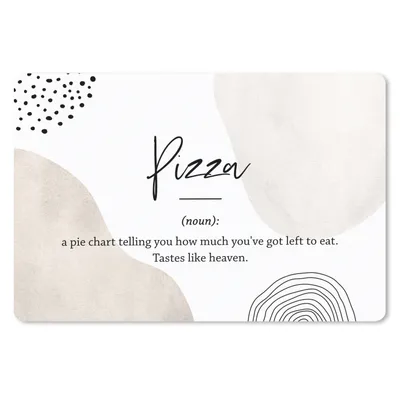 Produktbild von MuchoWow® Schreibtischunterlage Wörterbuch - Zitate - Pizza - Sprichwörter - Pizza Definition 60x40 cm - XXL Mauspad - Großes Mauspad
