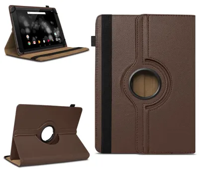 Produktbild von Tablet Tasche für Doogee T20 T20S T20E Hülle Schutzhülle 360 Grad Drehbar CaseFarben:Braun