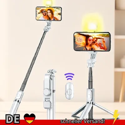Produktbild von Drahtloser Bluetooth-Selfie-Stick Faltbares Tragbares Stativ mit