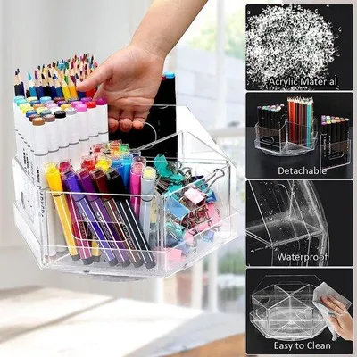 Produktbild von Famanu Schreibtisch Organizer 360° drehbar - 6 Fächer