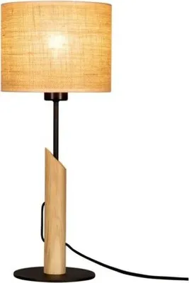 Produktbild von Colette Jute Tischleuchte 1xE27 Max.40W Eiche Geölt/Schwarz/Beige