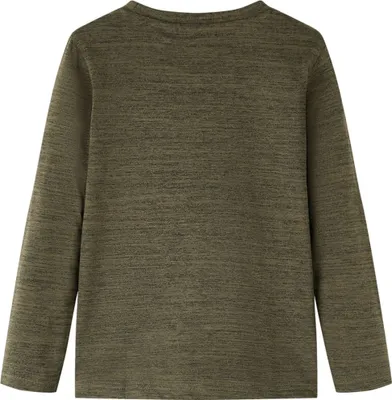 Zdjęcie produktu dla vidaXL Koszulka dziecięca z długim rękawem ciemny khaki melanż 92