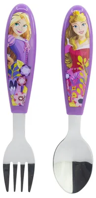 Kinderbesteck-Set Disney Prinzessinnen, 2-teilig, Edelstahl, BPA-frei