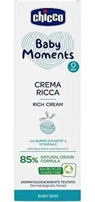 Zdjęcie produktu dla CHICCO Krem odywczy Baby Moments 85% skadnikw naturalnych 100 ml, 0 miesicy+