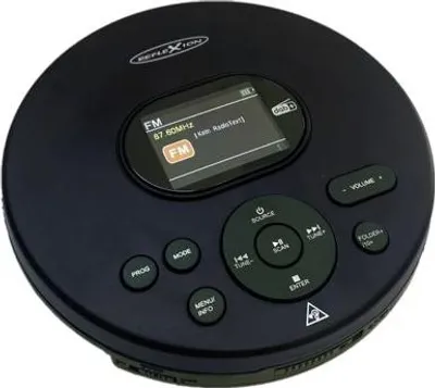 Image de Reflexion PCD540DAB/BK Lecteur CD portable CD-R CD-RW MP3 Noir - Lecteur CD