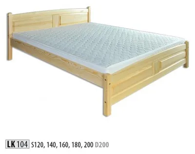 Obrázok produktu pre Posteľ 200x200cm Posteľ z masívu Rám postele z masívu Manželská posteľ