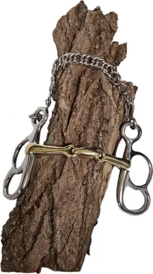 Produktbild von Esposita Postkandare, 2 Ringe, doppelt gebrochen, Messing 10,0cm