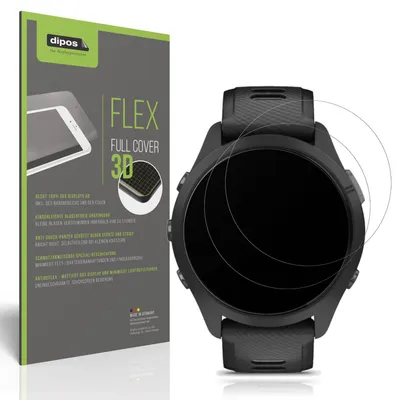 Produktbild von 2x Full Cover Schutzfolie matt für Garmin Forerunner 265s 42mm Panzerfolie Anti-Shock