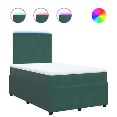 Produktbild von Boxspringbett mit Matratze Dunkelgrün 120x190 cm Samt