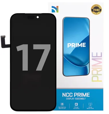 Produktbild von Kompatibles NCC Prime High Refresh FHD INCELL Display Touchscreen Bildschirm inkl. Klebestreifen Schwarz für Apple iPhone 17 A3520, A3258 & Werkzeug