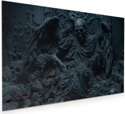 Produktbild von Küchenrückwand Spritzschutz Glas mit Motiv Skeletthüter 40 x 40 cm