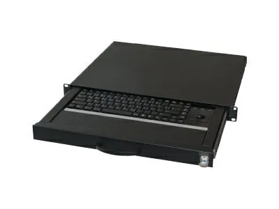 Zdjęcie produktu dla aixcase AIX-19K1UKDETB-B, Pełnowymiarowy (100%), Przewodowa, USB + PS/2, QWERTZ, Czarny