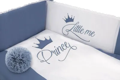 Produktbild von 3-teilige Bettwäsche Belisima Royal Baby 100/135 blau