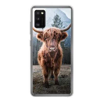 Produktbild von MuchoWow® Handyhülle Schutzhülle Hülle für Samsung Galaxy A41 Schottischer Highlander - Berg - Tier Silikon Softcase Handy Hülle - Mobiltelefon