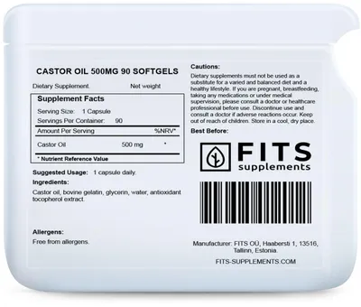 Produktbild von Rizinusöl 500 mg, 90 Weichkapseln