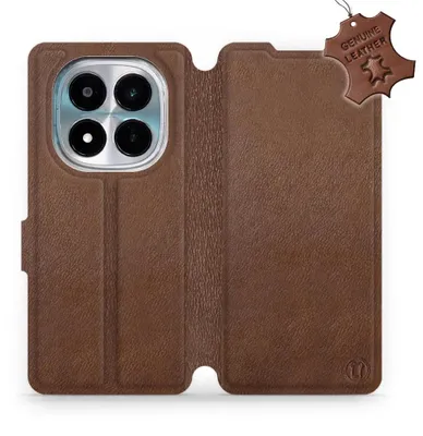 Produktbild von Echtleder Handyhülle für Xiaomi POCO M8 Pro 5G, Mobiwear Leather, Braun