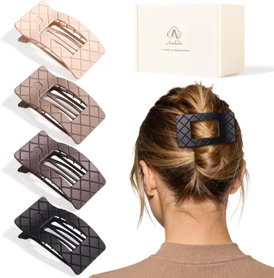Produktbild von Haarspange groß, 3 Stück, flaches Design, starker Halt, für Haare