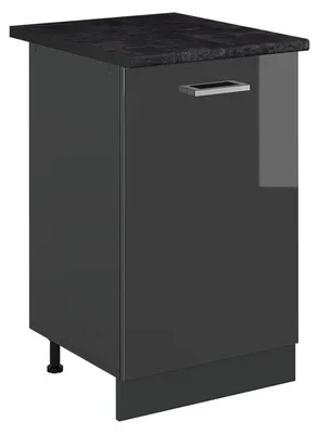 Obrázek produktu pro Spodní skříňka kuchyňské linky Vicco R-Line Antracitový vysoký lesk/Antracit 50 cm pracovná doska antracitová, Model 70180