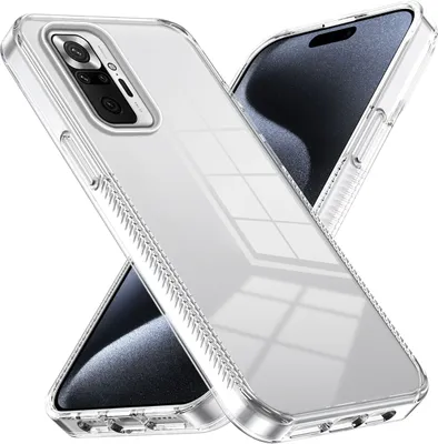 Produktbild von Hülle für Xiaomi Redmi Note 10 Pro/Note 10 Pro Max Rutschfest Kristallklare Stoßfeste TPU Bumper Handyhülle Transparent