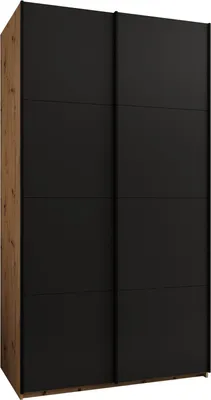 Produktbild von MEBLE KRYSPOL LUX 1 Kleiderschrank - 245,5x140x64cm - Artisan, Schwarz, Schwarz