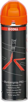 Produktbild von E-COLL PRO Markierspray glänzend weiss, 500 ml Spraydose, Ausführung:500-ml-Spray, Farbe:orange, Inhalt:500 ml, Gebindeart:Spraydose