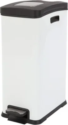 Image de EKO - Rejoice Poubelle à pédale 30 litres - Steel Plastic - Blanc
