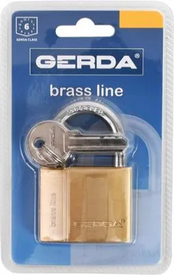 Zdjęcie produktu dla GERDA BRASS LINE KMZ S3010A Mosiężny zamek szeklowy, opakowanie blistrowe