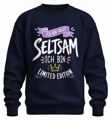 Immagine prodotto di Sono una felpa con cappuccio, modello "Limited Statement Sarkasmus", colore blu navy, taglia S