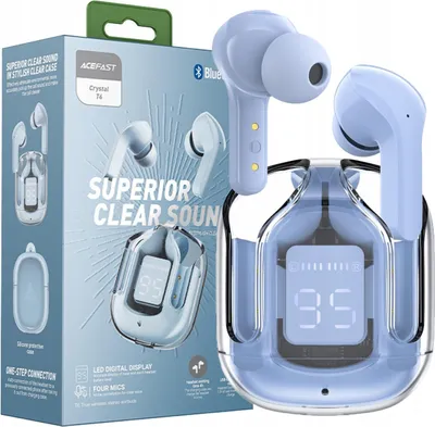 Obrázek produktu pro Bezdrátová sluchátka Acefast In-Canal Tws Bluetooth Light Blue