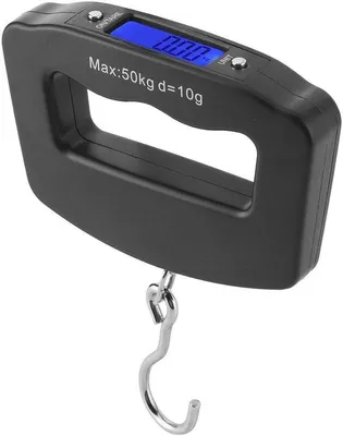 Productafbeelding van Draagbare Digitale Weegschaal voor Bagage en Vissen - LCD met Achtergrondverlichting, Tot 50 kg