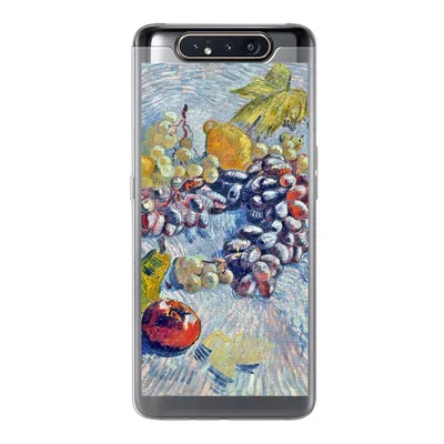 Produktbild von MuchoWow® Handyhülle Schutzhülle Hülle für Samsung Galaxy A80 Weintrauben, Zitronen, Birnen und Äpfel - Vincent van Gogh Silikon Softcase Handy Hülle - Schutzdeckel