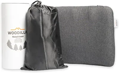 Productafbeelding van Reiskussen van traagschuim, 50 x 30 x 10 cm, met draagtas, geschikt voor auto en vliegtuig