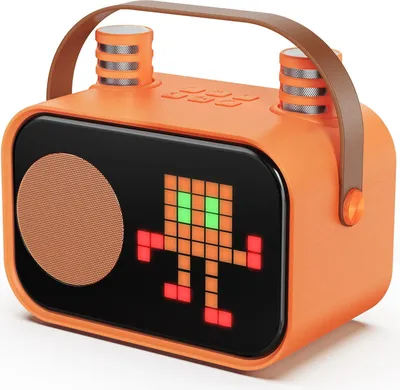 Obrázek produktu pro Reproduktor Bluetooth, karaoke, dva mikrofony, oranžová barva