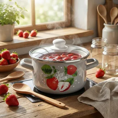 Obrázok produktu pre Smaltovaný hrniec, značka Emalia Polska, model Pleszew, priemer 20 cm, objem 4,1 litra