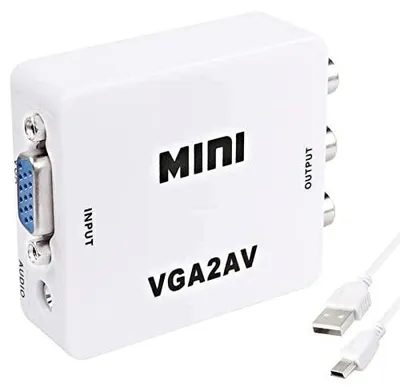 Zdjęcie produktu dla Konwerter vga na av rca adapter wideo audio PC telewizor 1080P USB