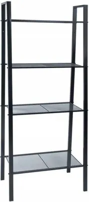 Immagine prodotto di Scaffale in metallo nero 148x61,8 cm 4 ripiani in rete