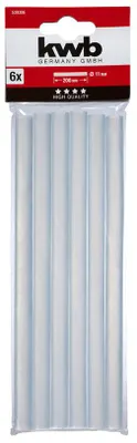Image de Bâtons de colle à chaud 6 pièces transparents Ø 11 x 200 mm KWB