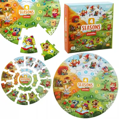 Zdjęcie produktu dla Puzzle Cztery Pory Roku Wiosna Lato Jesień Zima Zestaw Do Układania Kształt
