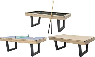 Produktbild von Multifunktionstisch - Billard & Tischtennis - 213,4 x 111,8 x 78,5 cm - Holzfarben hell & Schwarz - MELIAN