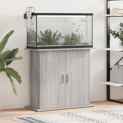 Image de Support d'aquarium simple Gris Sonoma 81x36x73 cm Bois composite - Autres accessoires pour aquarium FR6831059 1parcel