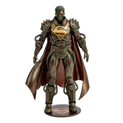 Imagen del producto de Figura de acción DC Multiverse, Superboy Prime (versión con efecto de desgaste), etiqueta dorada, 18 cm