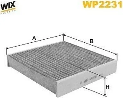 Produktbild von WIX FILTERS WP2231 Innenraumfilter Pollenfilter für LAND ROVER Discovery V (L462) Aktivkohle