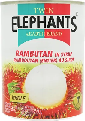 Produktbild von Twin Elephants Rambutan in Syrup 565g /ATG230g