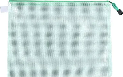 Produktbild von INF A5 Dokumententaschen, Kunststofftaschen mit Reißverschluss 12er-Pack Rot