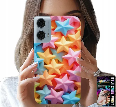 Obrázek produktu pro Pouzdro pro Motorola Moto G35 - Barevné pouzdro s hvězdami + fólie