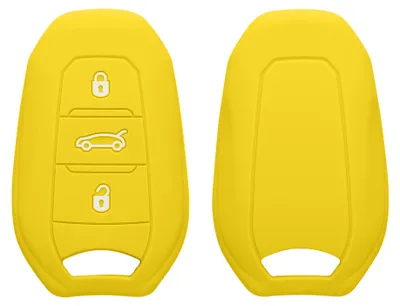 Produktbild von kwmobile Schlüsselhülle für Peugeot Citroën 3-Tasten Smartkey (Keyless Go) Hülle - Autoschlüssel Schlüssel Hülle aus Silikon - Schlüsselschutz Gehäuse