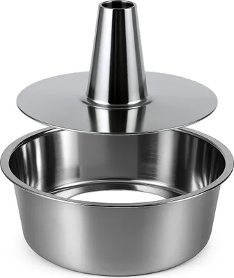 Produktbild von Edelstahl Backform Kuchenform Gugelhupf, Angelcake und Chiffon Cake – 28 cm unbeschichtet