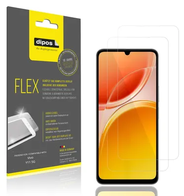 Image de 2x Film de protection d'écran pour Vivo Y11 5G, recouvre 100% de l'écran, dipos Flex
